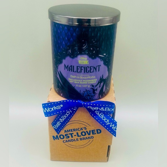 Bath & Body Works 2025 Disney Villains MALEFICENT Candle 8oz Single Wick NEW🖤 - Picture 2 of 8